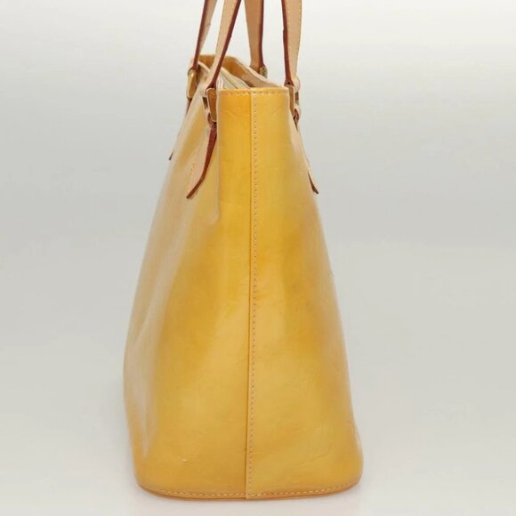 LOUIS VUITTON Monogram Vernis Houston Hand Bag Beige M91004 LV Auth - Picture 3 of 15